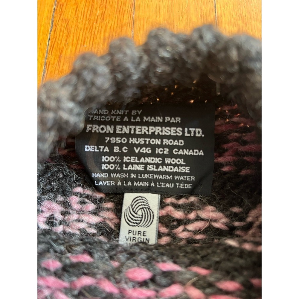 Fron Enterprises Ltd. Women's Icelandic Wool Sweater Hand knitted Size M - Picture 3 of 6